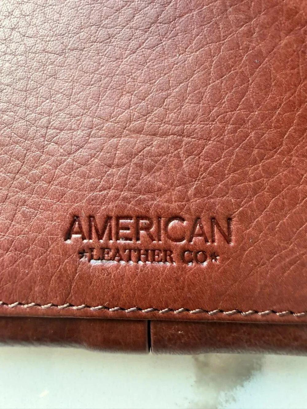 American Leather Co. Cleveland RFID Leather Bifold Wallet Cordovan